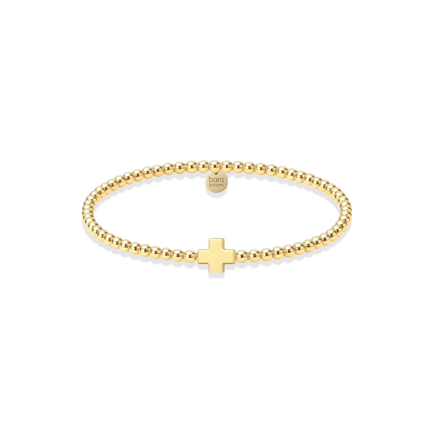 Small Cross Beaded Charm Bracelet - Bara Boheme