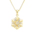 Snowflake | Pave Gold Plated Necklace - Bara Boheme