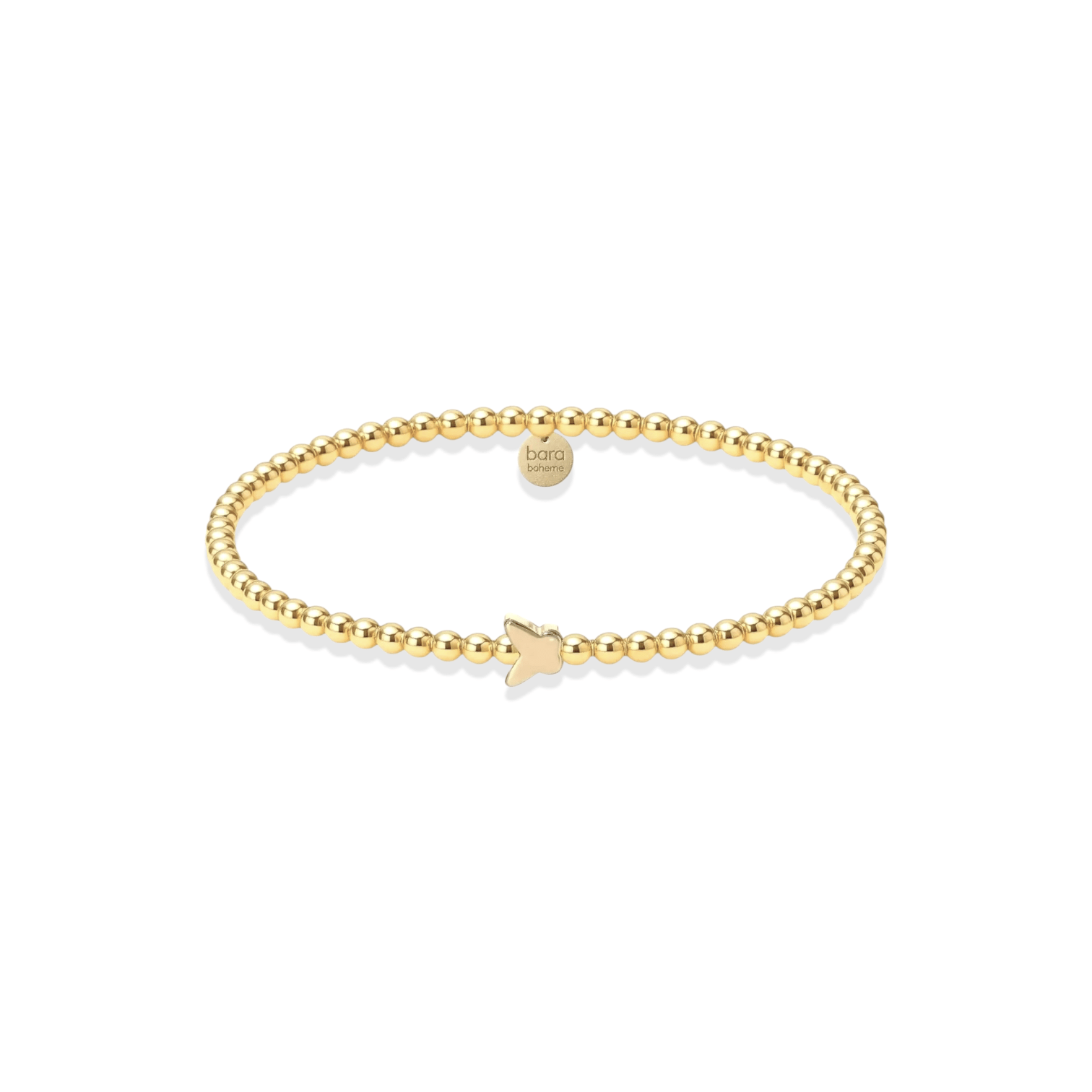 Solid Butterfly Beaded Charm Bracelet - Bara Boheme