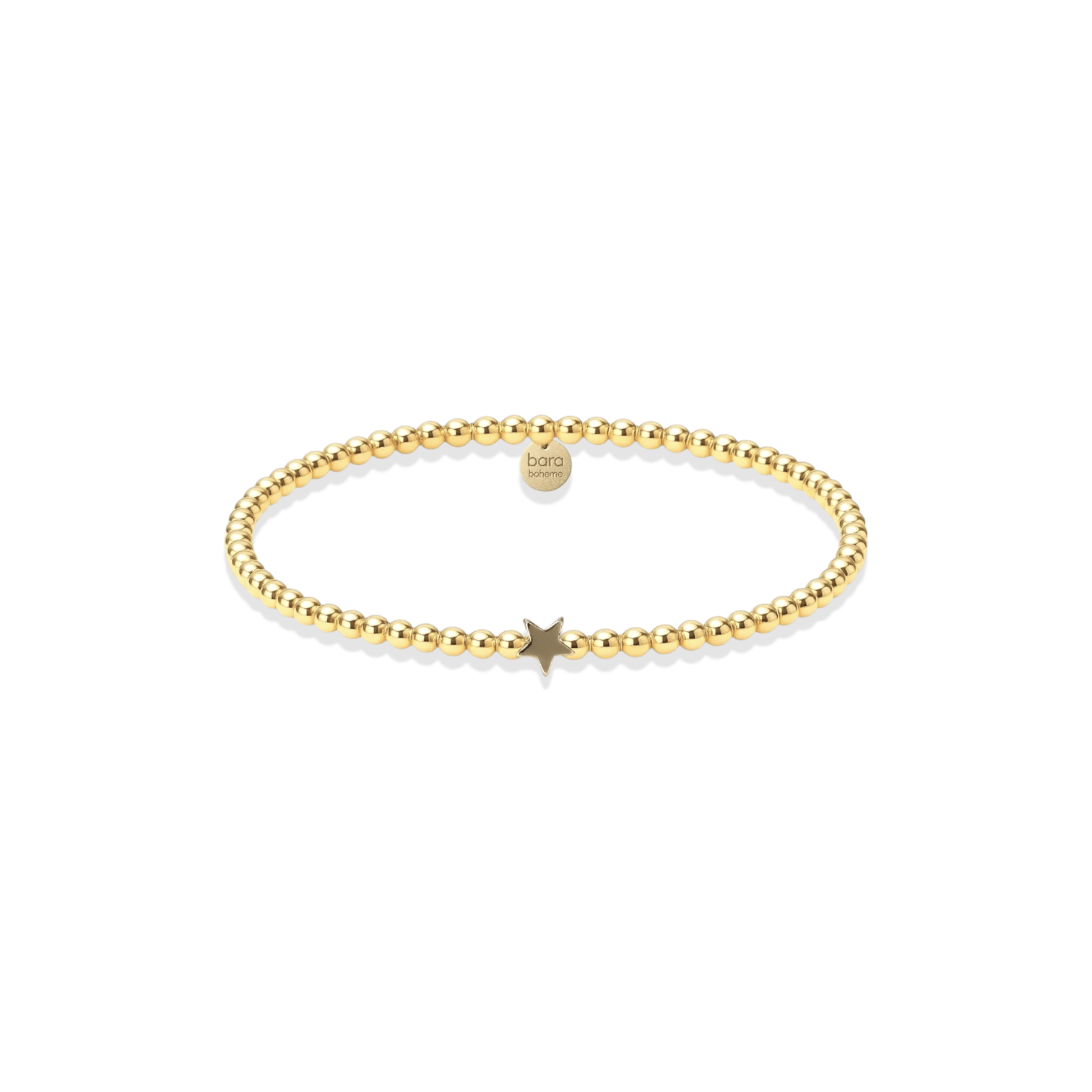 Solid Star Beaded Charm Bracelet - Bara Boheme