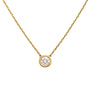 Single Solitaire | Gold Plated Necklace