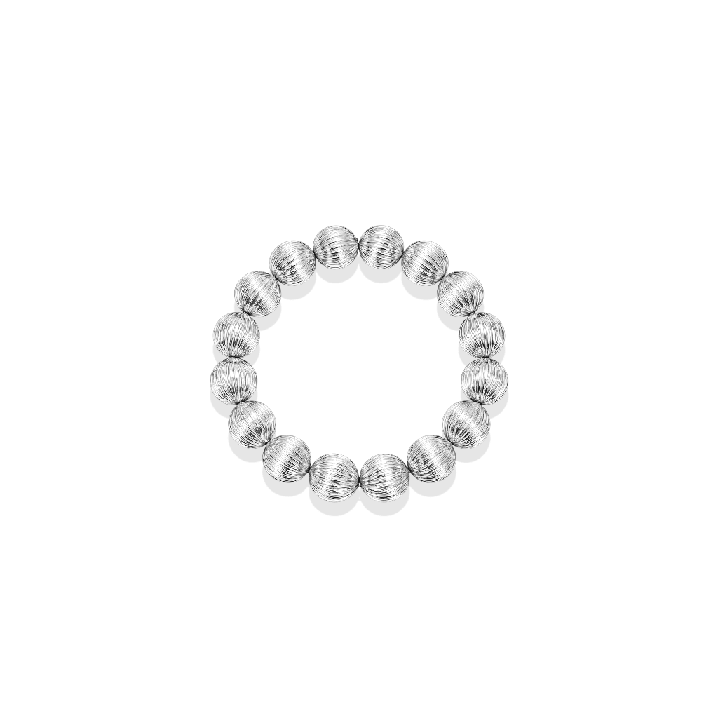 Sophie 4mm Beaded Stretchy Ring - Bara Boheme