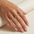 Sophie 4mm Beaded Stretchy Ring - Bara Boheme