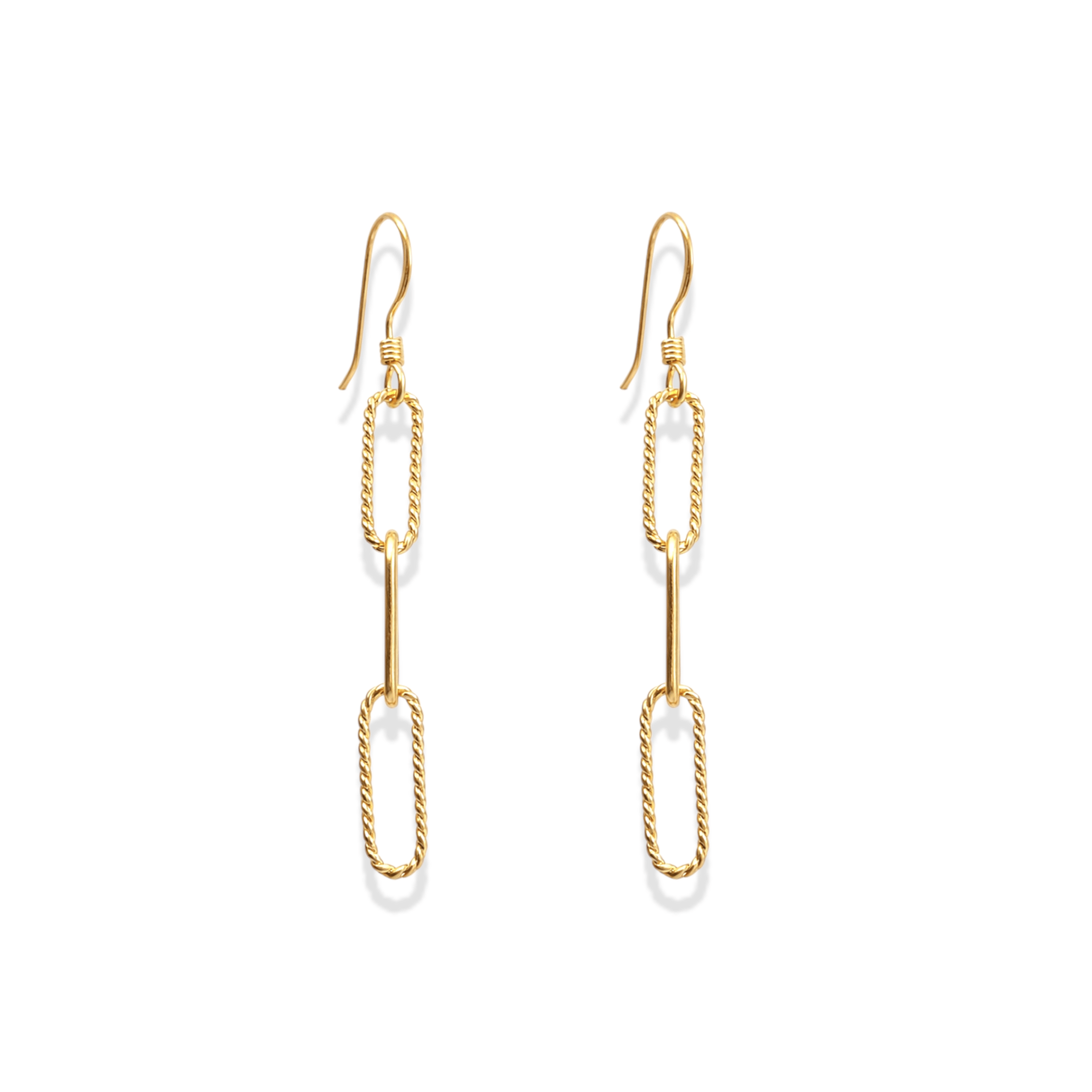 Sophie Paperclip Earrings | 3 Link - Bara Boheme