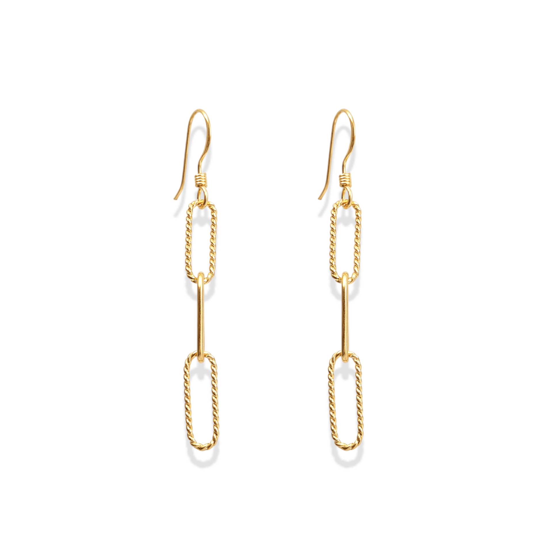 Sophie Paperclip Earrings | 3 Link - Bara Boheme