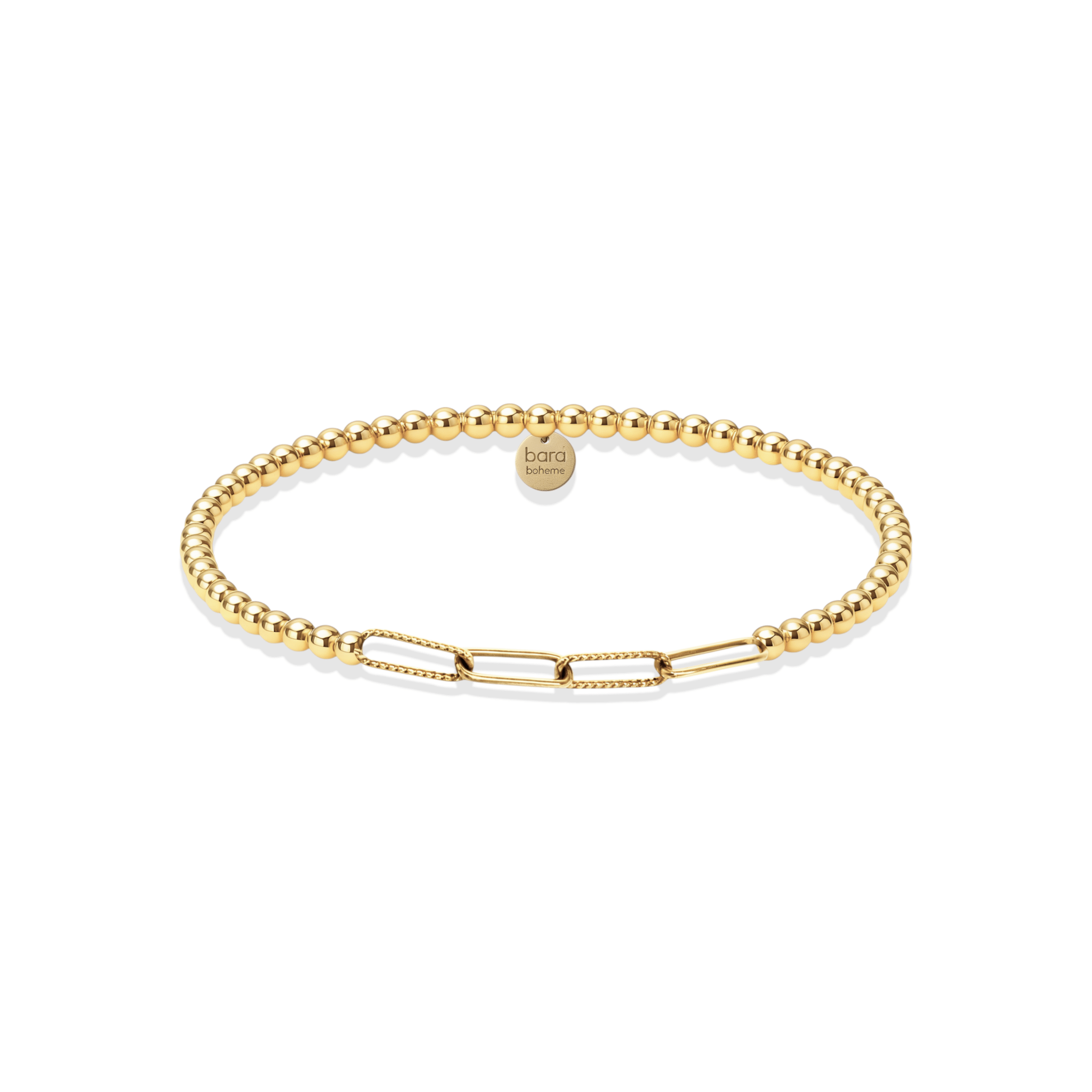 Sophie Paperclip | Gold Filled Beaded Bracelet - Bara Boheme