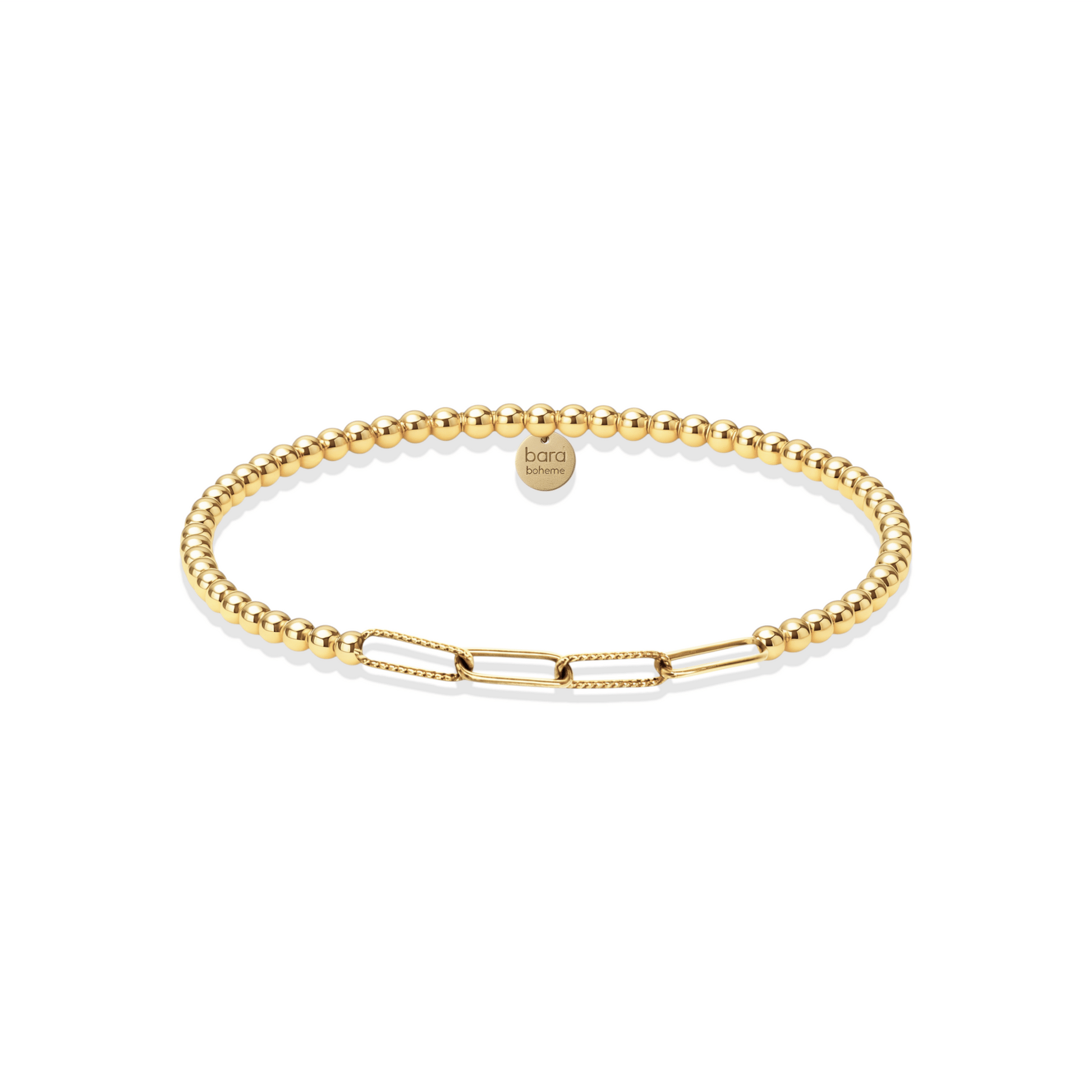Sophie Paperclip | Gold Filled Beaded Bracelet - Bara Boheme