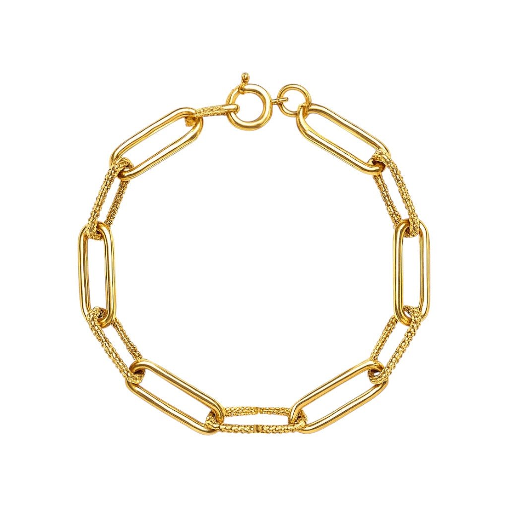 Sophie Paperclip | Gold Plated Bracelet - Bara Boheme