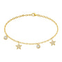 Star + Crystal | Gold Plated Bracelet - Bara Boheme