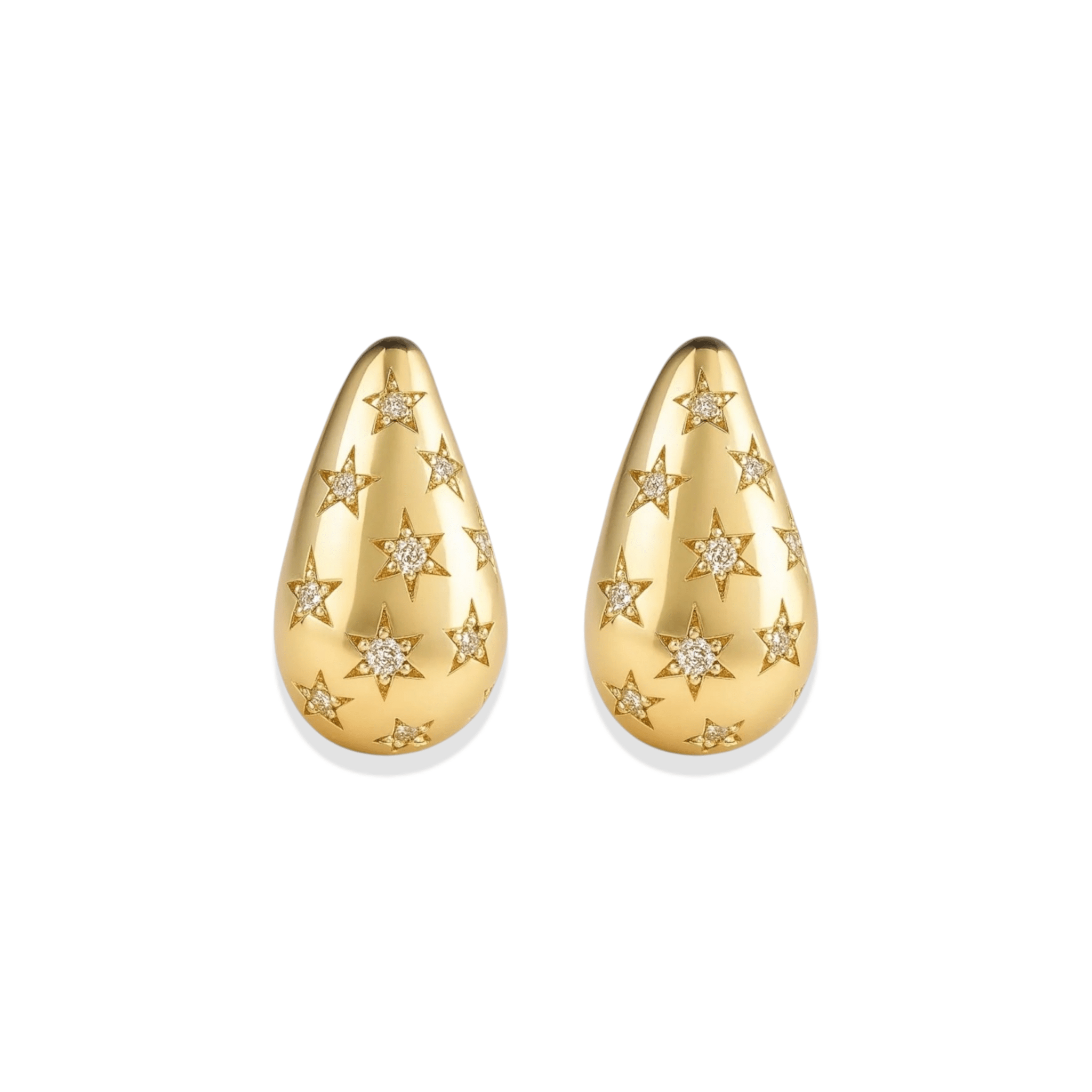Star Teardrop | Pave Stud Earrings - Bara Boheme