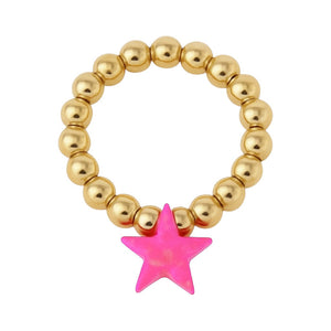 Star | Beaded Opal Stretchy Ring