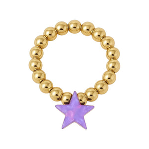 Star | Beaded Opal Stretchy Ring