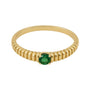 Summer | Gold Plated Emerald Ring - Bara Boheme