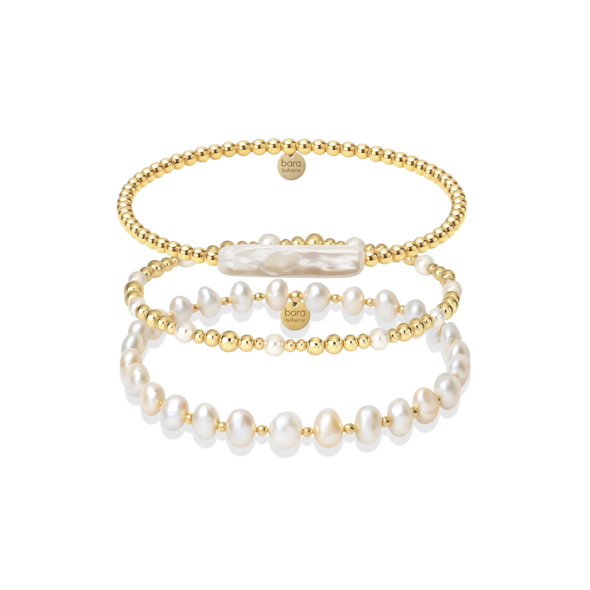 Sydney Beaded Bracelet Trio Stack - Bara Boheme