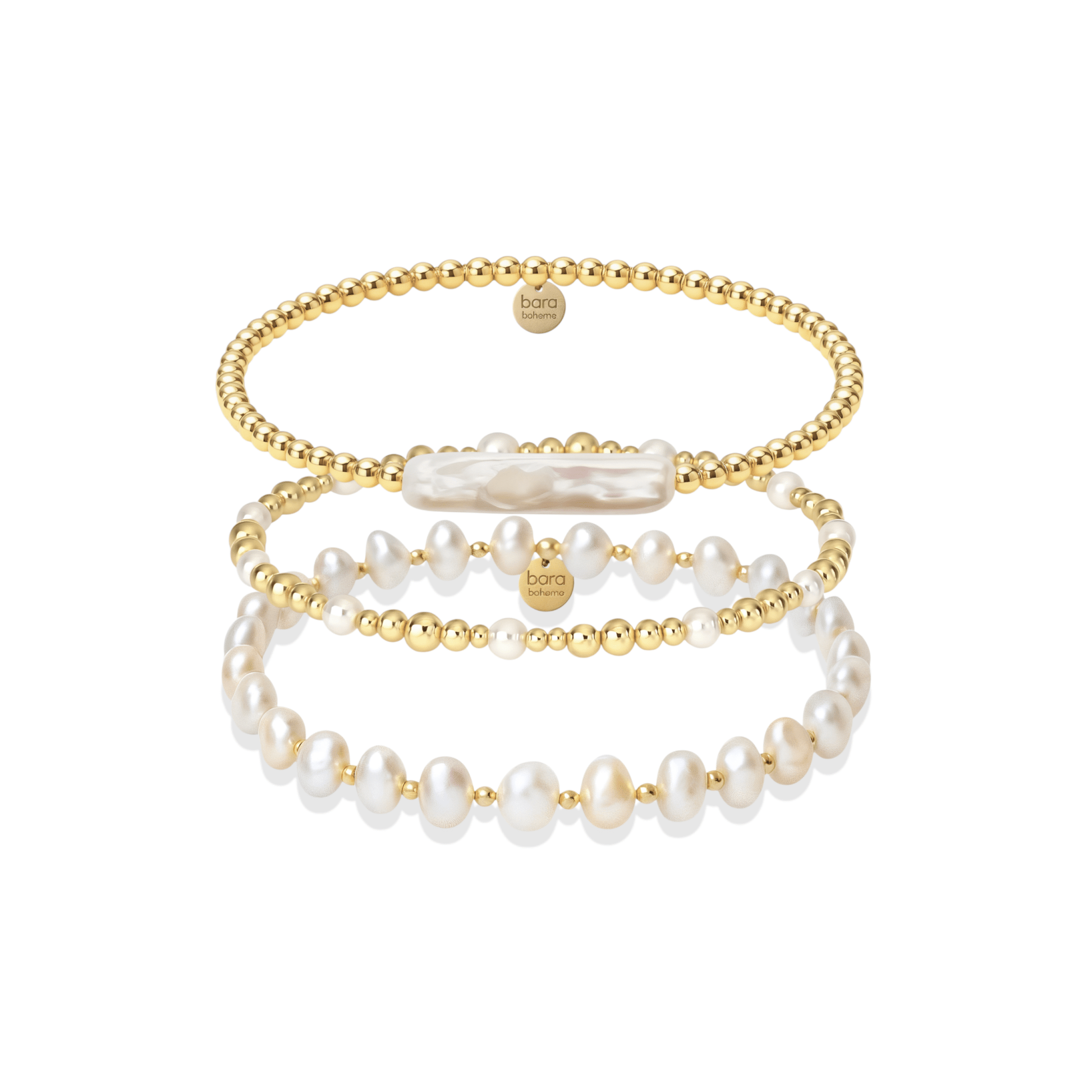 Sydney Beaded Bracelet Trio Stack - Bara Boheme