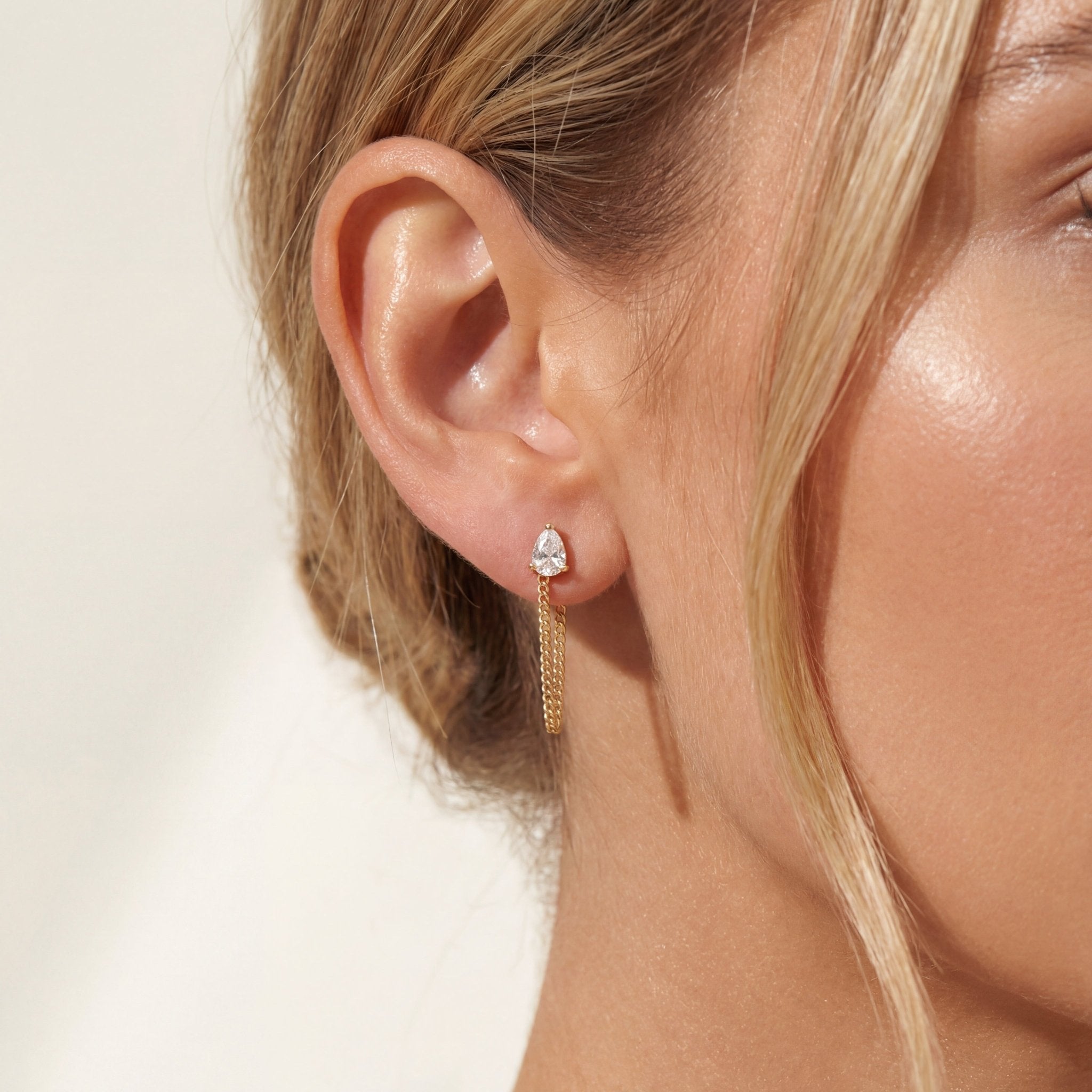 Talia | Crystal Chain Earrings - Bara Boheme