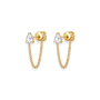 Talia | Crystal Chain Earrings - Bara Boheme