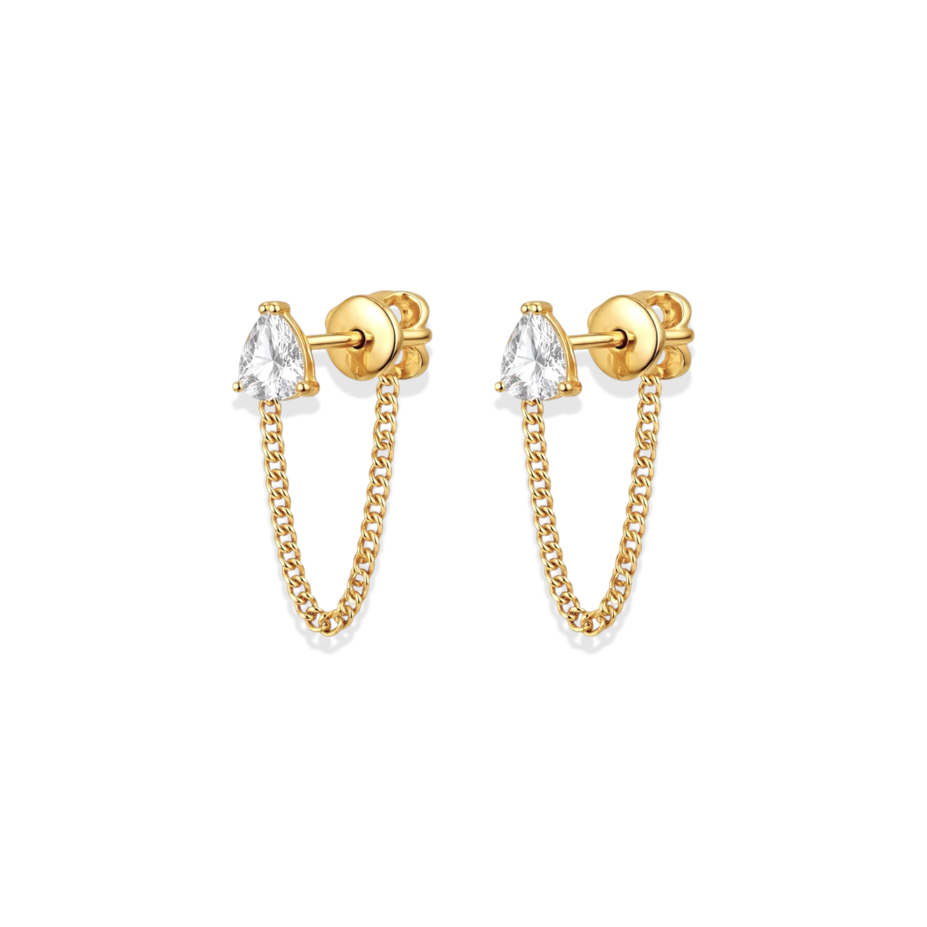 Talia | Crystal Chain Earrings