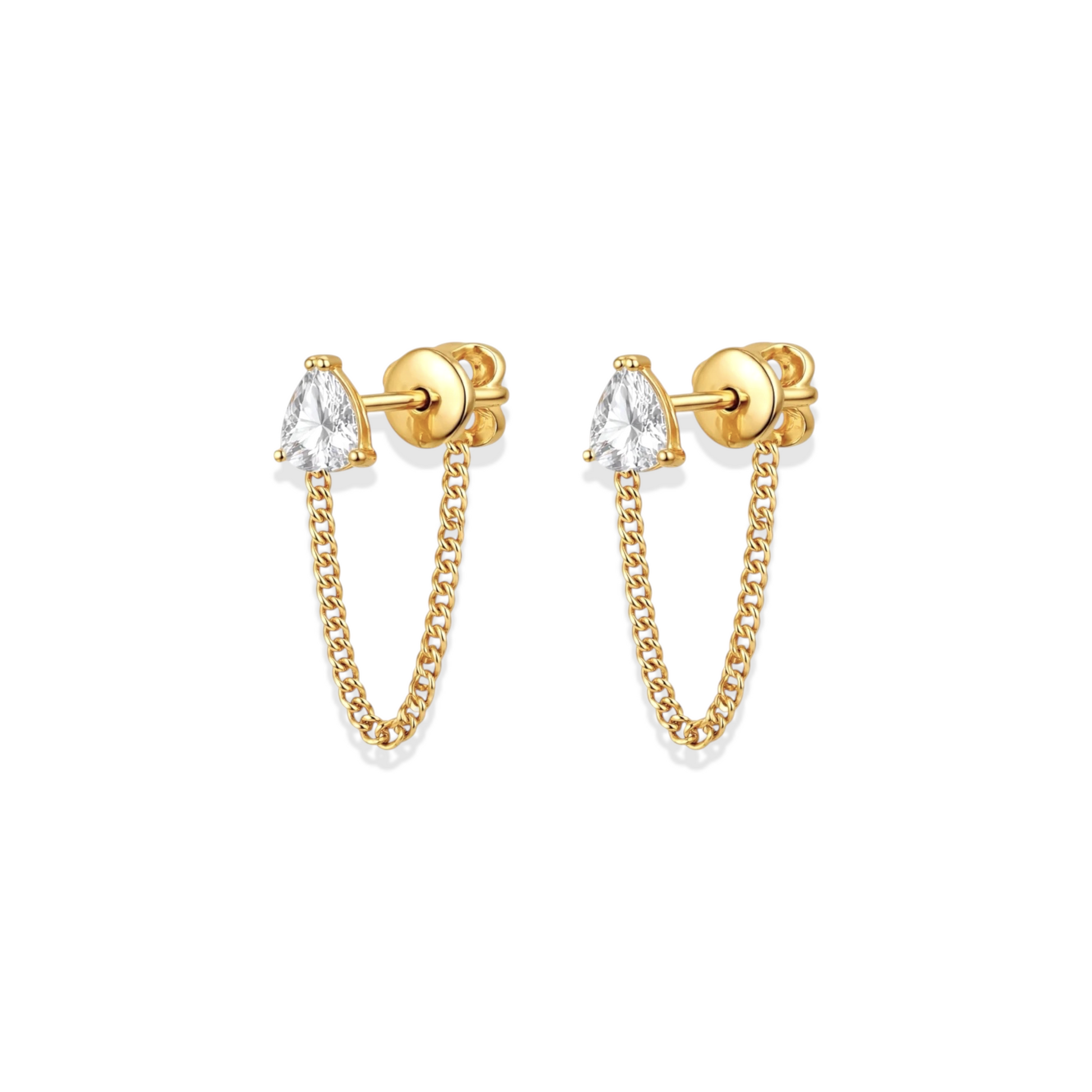 Talia | Crystal Chain Earrings