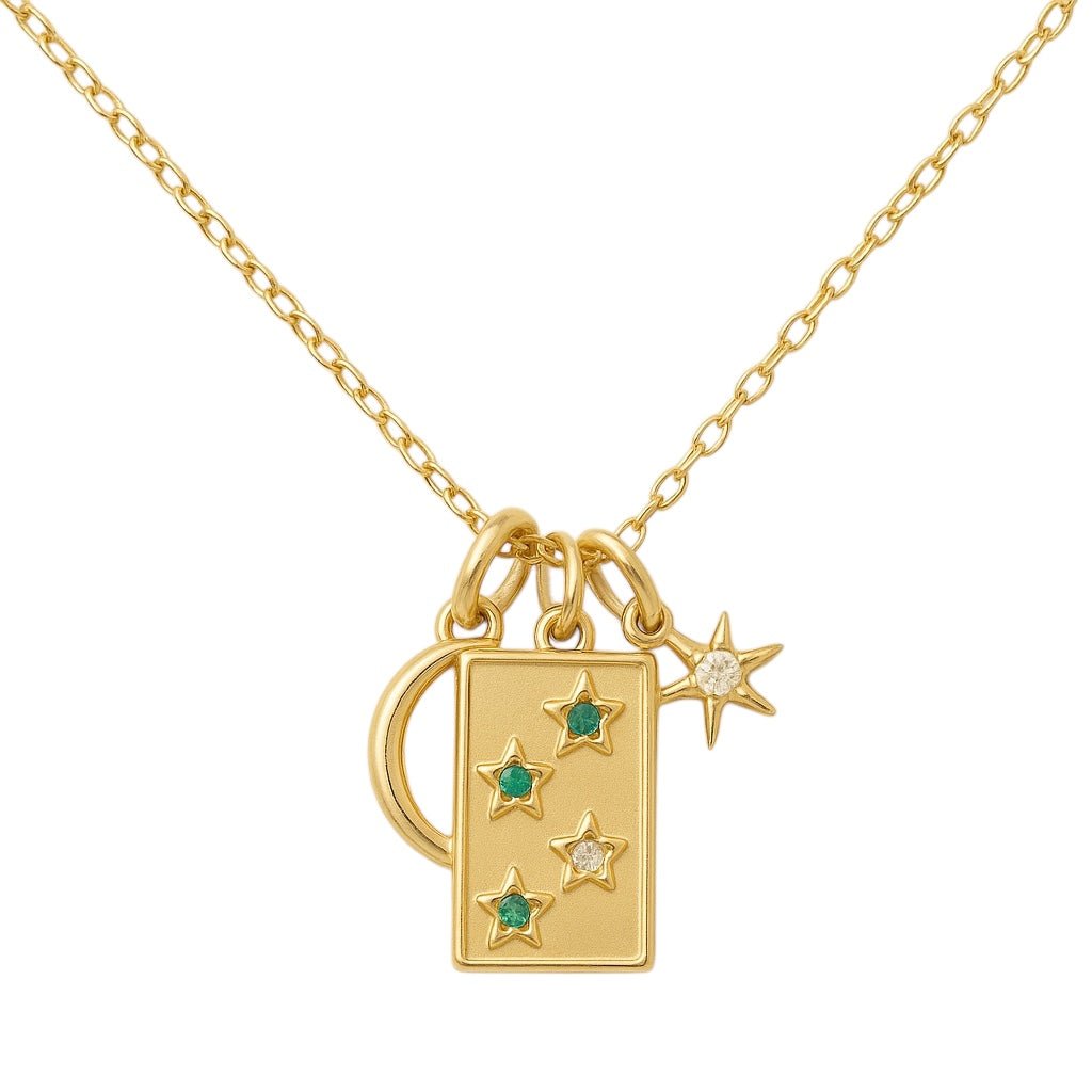 Tarot | Moon + Star Charm Necklace - Bara Boheme