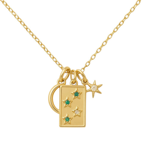 Tarot | Moon + Star Charm Necklace