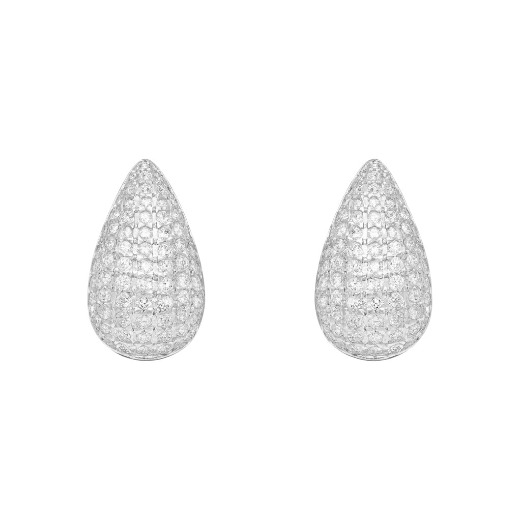 Teardrop | Pave Stud Earrings