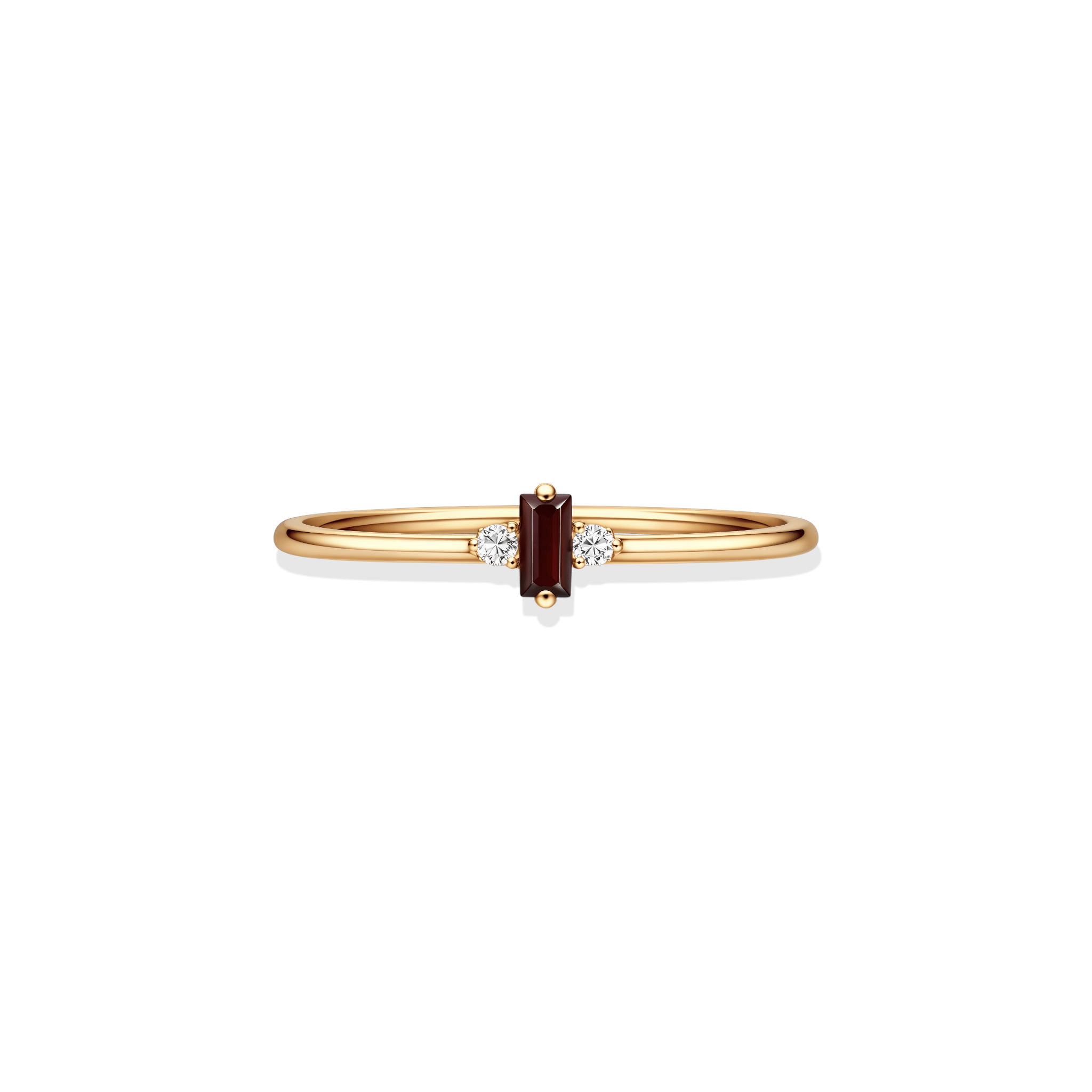 The Bloodline | Solid Gold with Garnet Ring - Bara Boheme