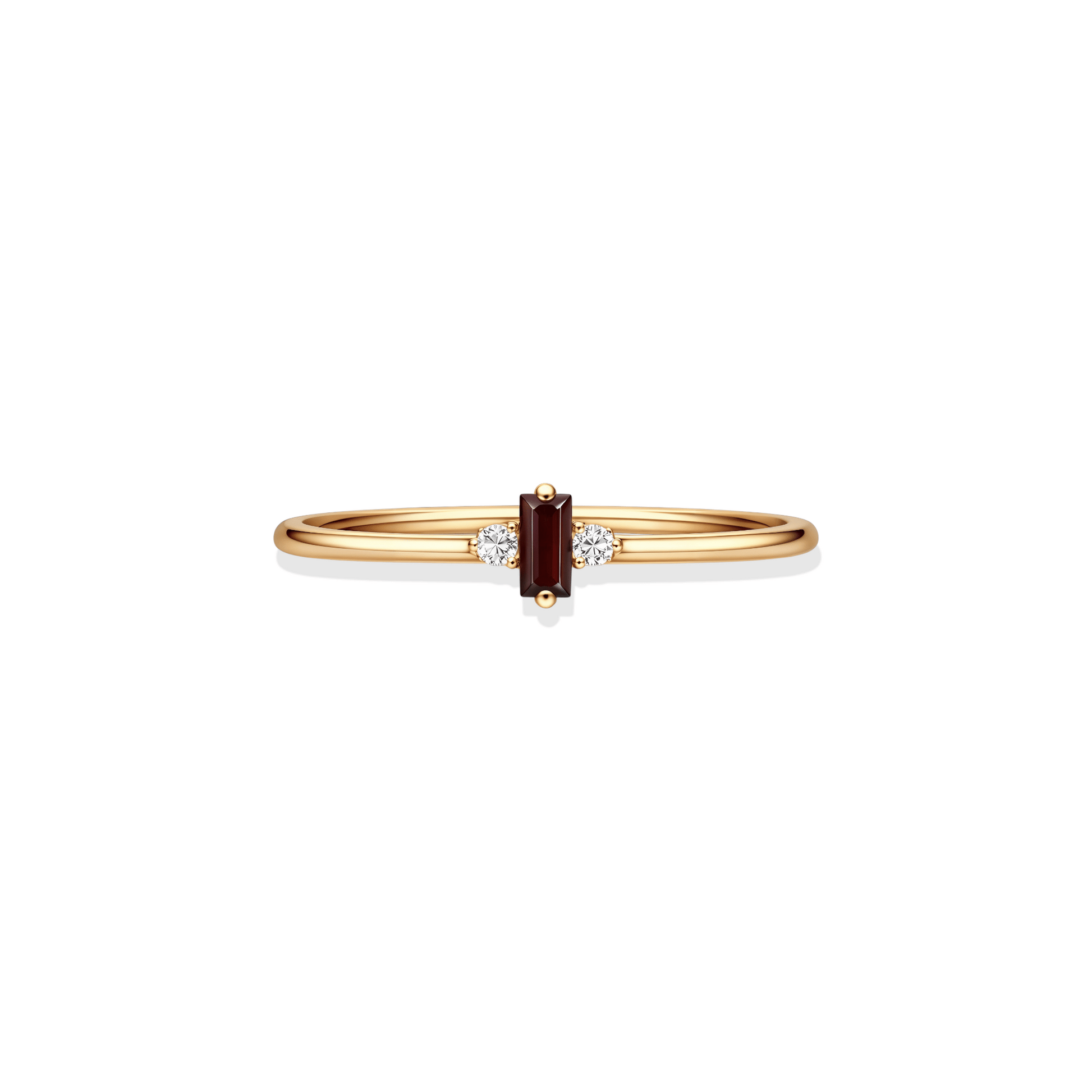 The Bloodline | Solid Gold with Garnet Ring - Bara Boheme