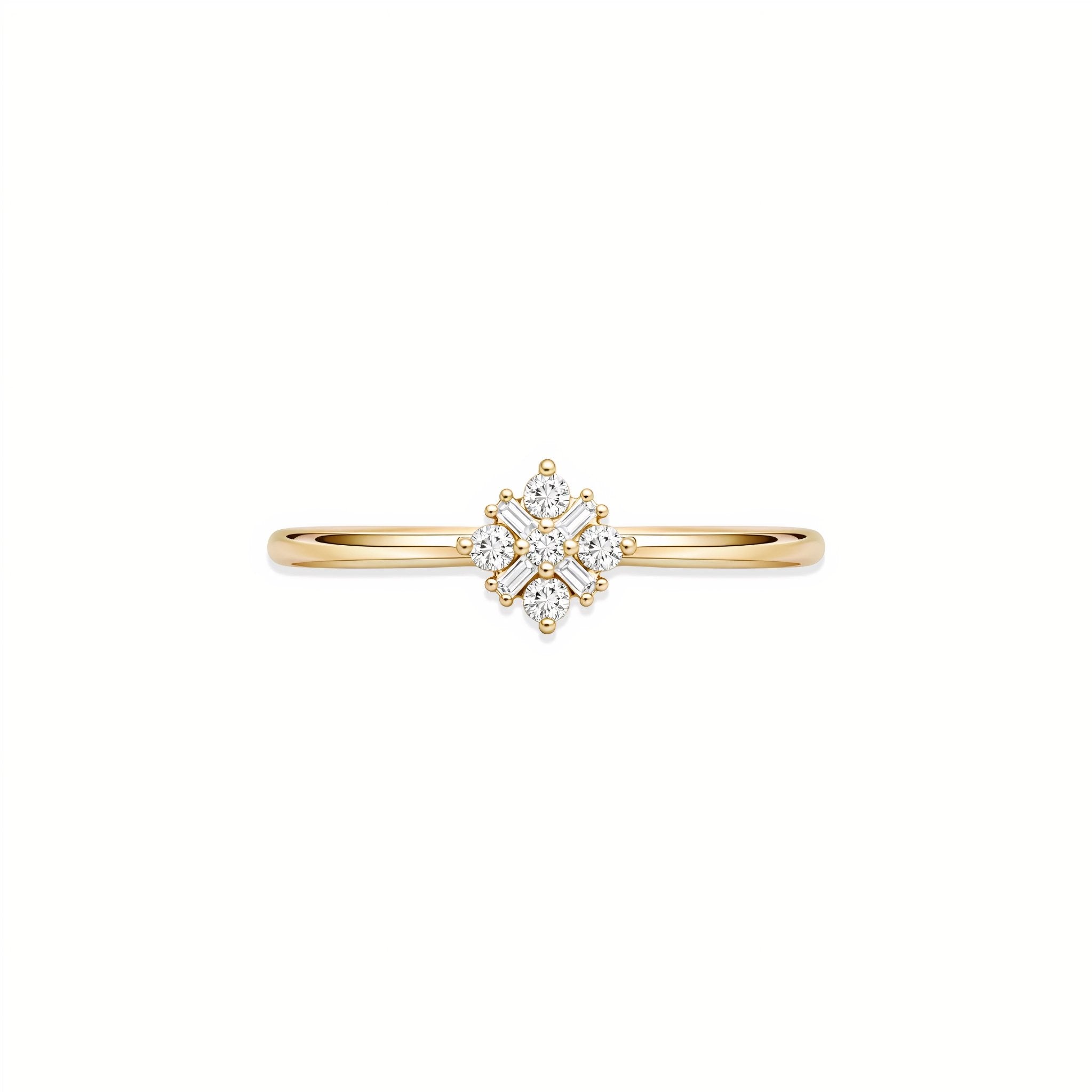 The Calista | Solid Gold with Diamonds Ring - Bara Boheme