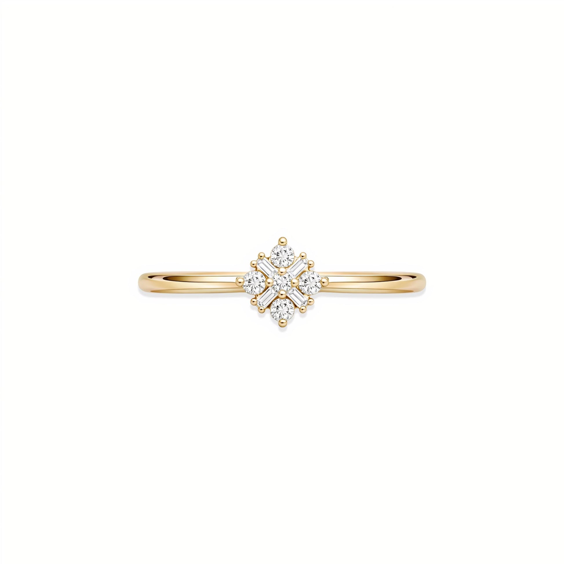 The Calista | Solid Gold with Diamonds Ring - Bara Boheme