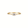 The Cyra | Solid Gold with Sapphire Ring - Bara Boheme