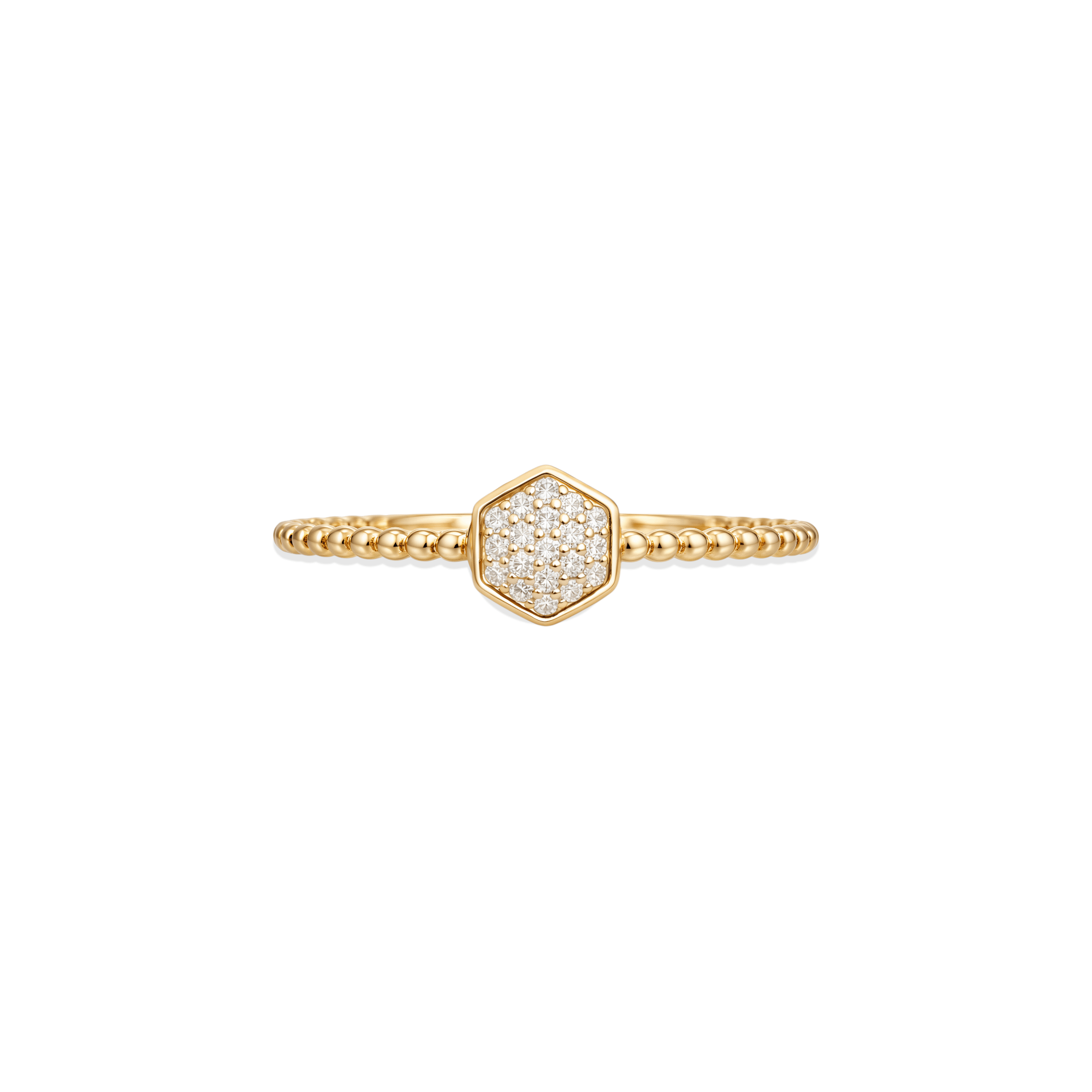The Estelle | Solid Gold with Diamonds Ring - Bara Boheme