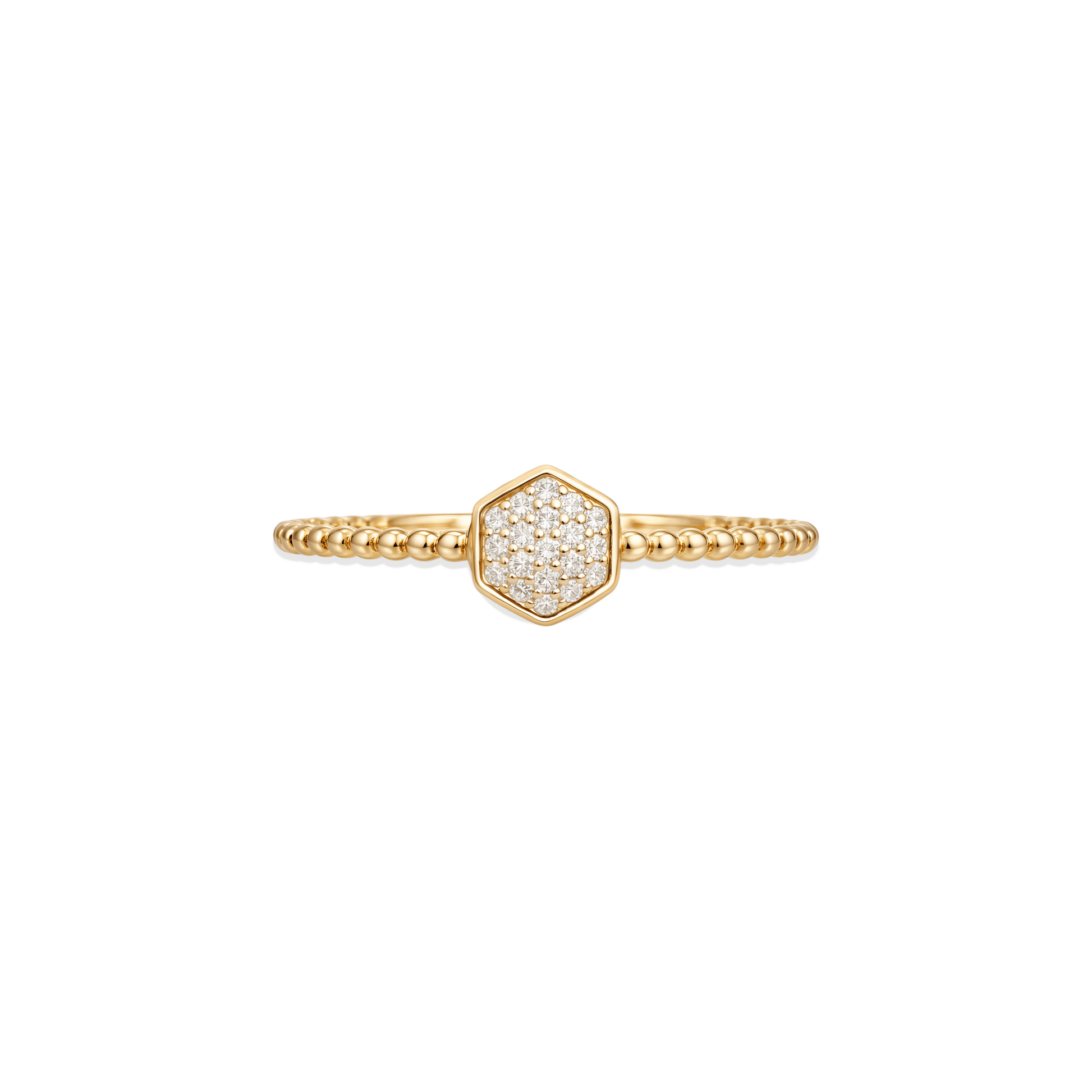 The Estelle | Solid Gold with Diamonds Ring - Bara Boheme