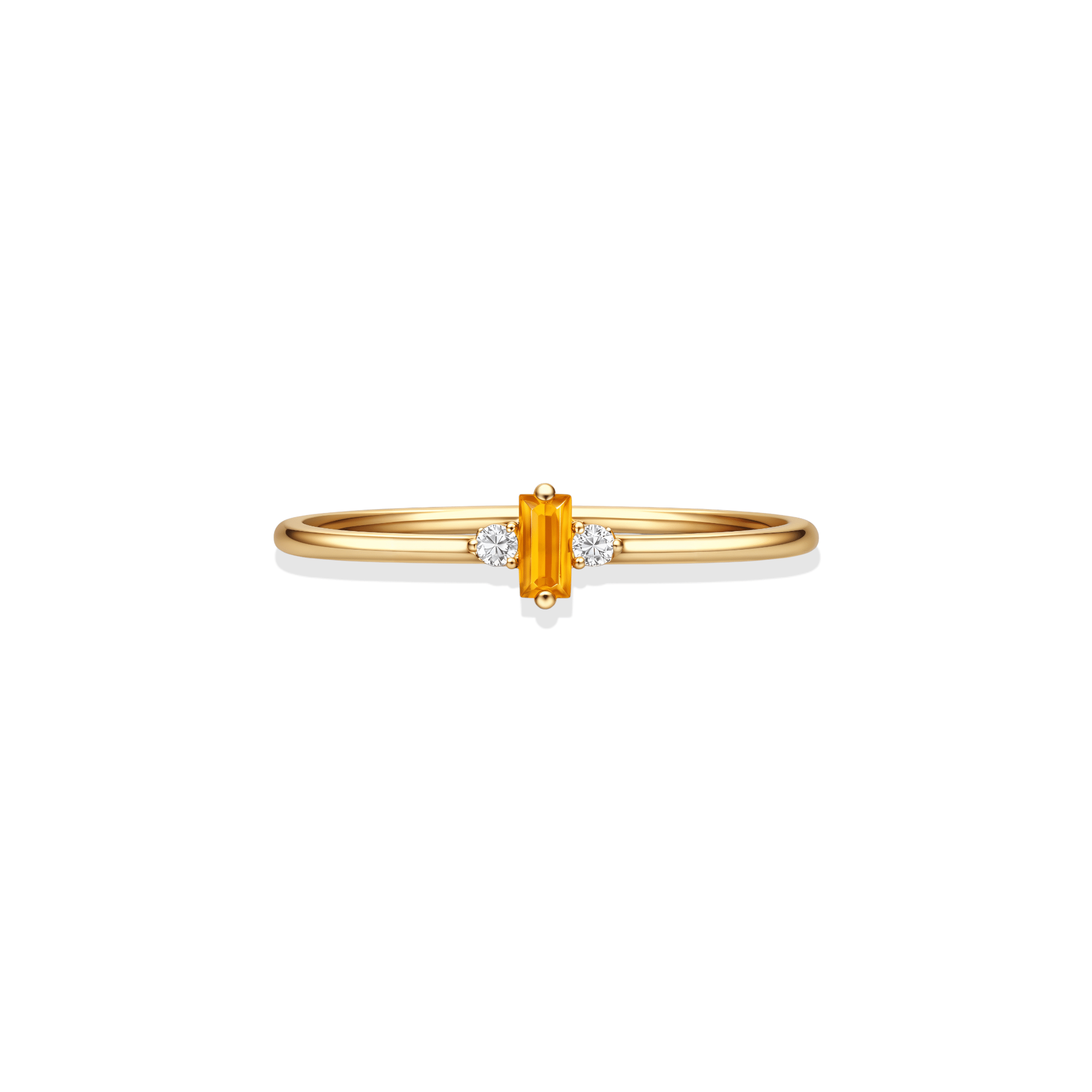 The Radiant | Solid Gold with Citrine Ring - Bara Boheme
