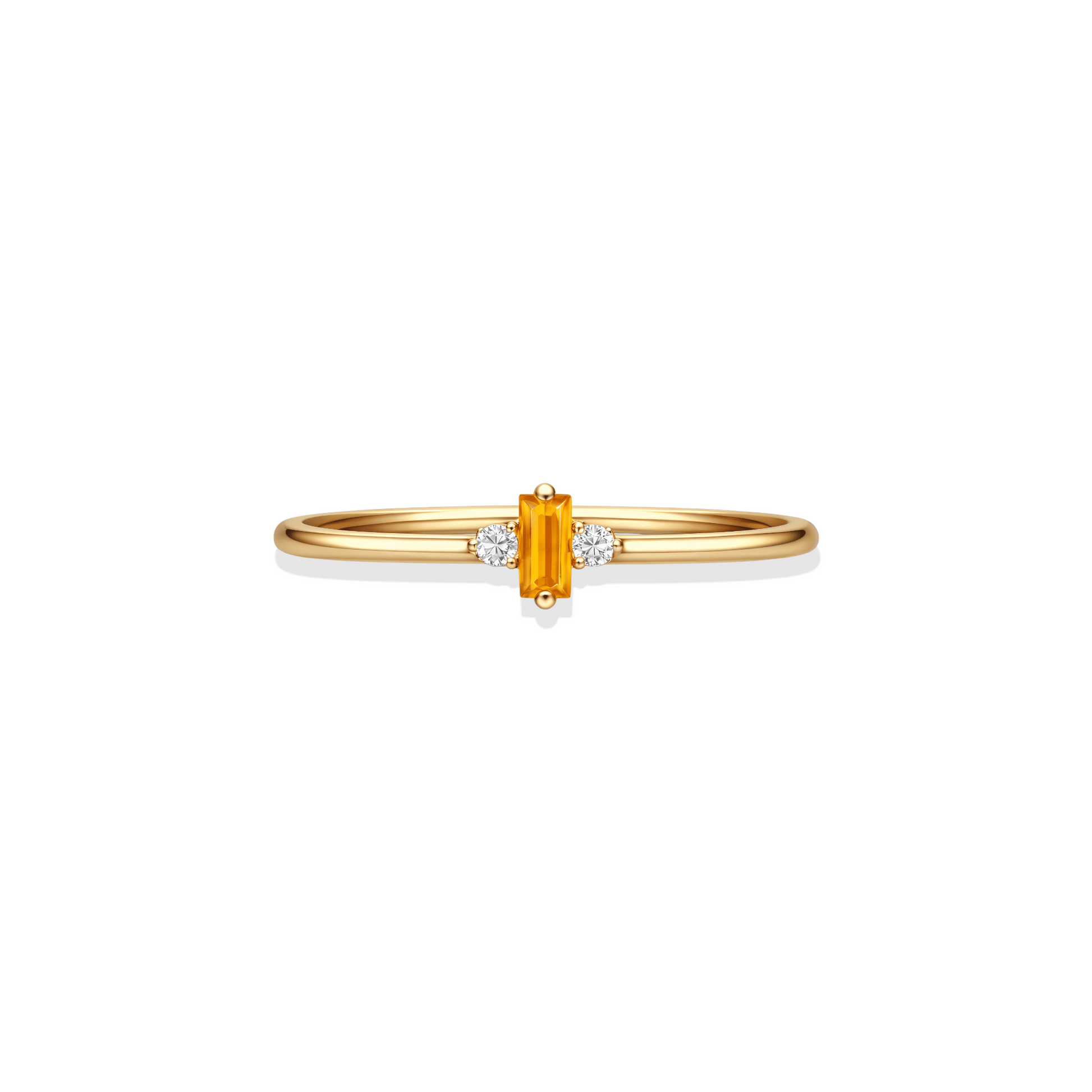 The Radiant | Solid Gold with Citrine Ring - Bara Boheme