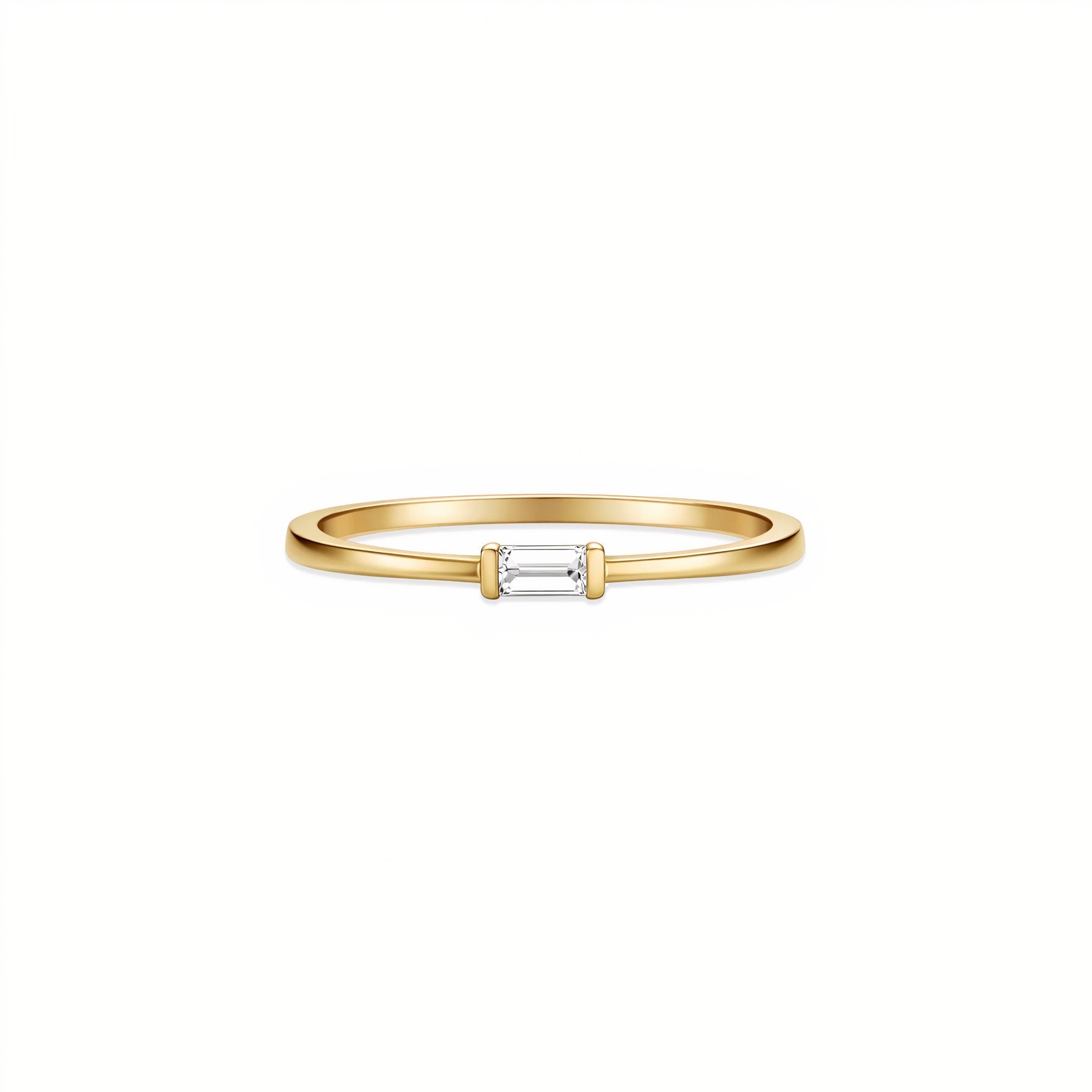 The Sylvie | Solid Gold with Diamond Ring - Bara Boheme