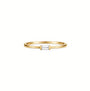 The Sylvie | Solid Gold with Diamond Ring - Bara Boheme