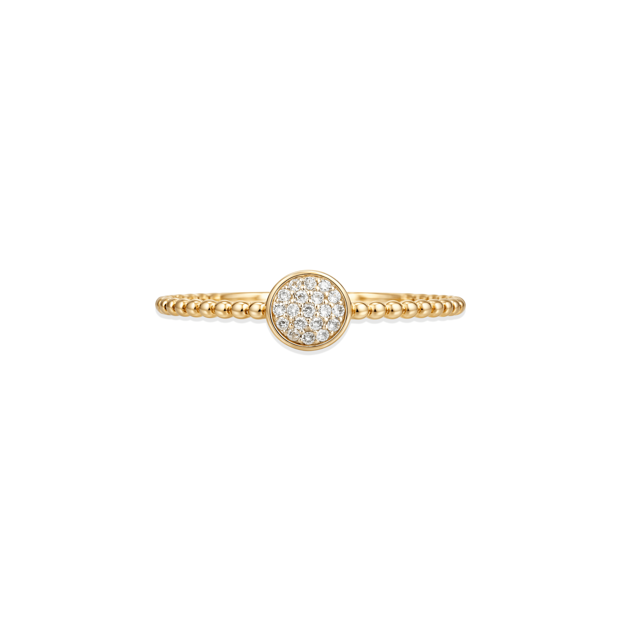 The Valeria | Solid Gold with Diamonds Ring - Bara Boheme