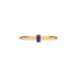 The Veil | Solid Gold with Amethyst Ring - Bara Boheme