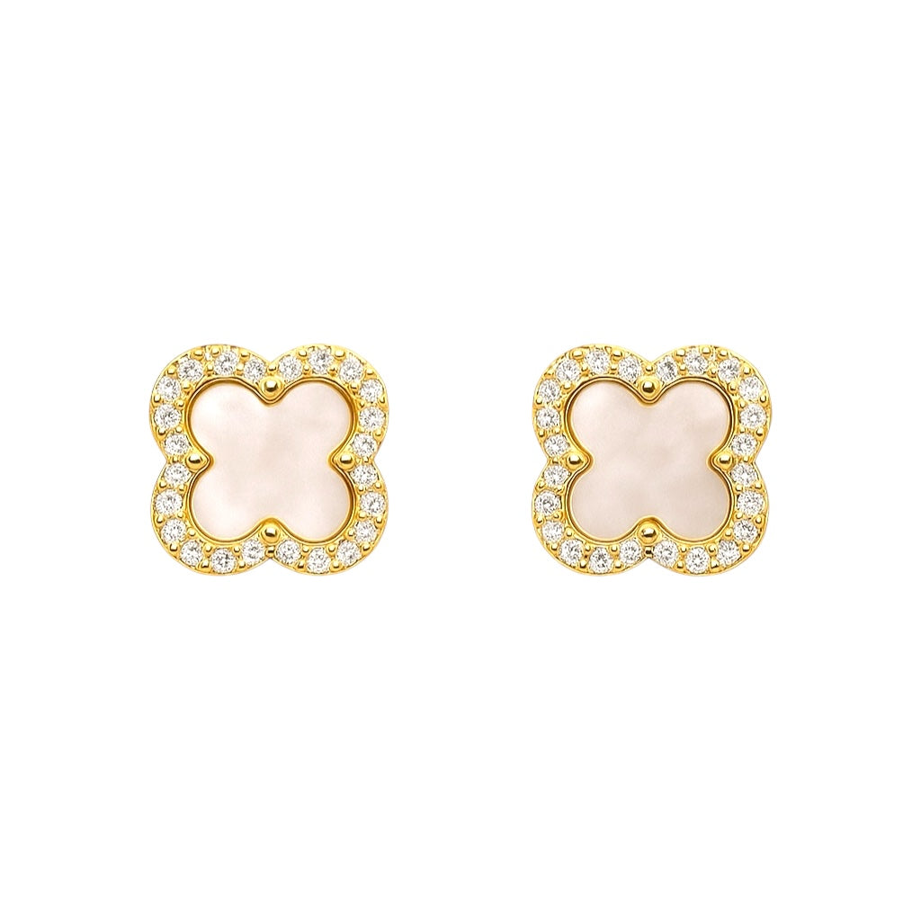 Clover | Tiny MOP Stud Earrings