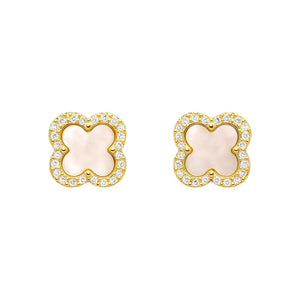 Clover | Tiny MOP Stud Earrings