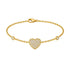 Trinity | Gold Plated Heart Bracelet - Bara Boheme