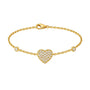Trinity | Gold Plated Heart Bracelet - Bara Boheme