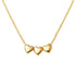 Triple Bubble Heart | Gold Plated Necklace - Bara Boheme