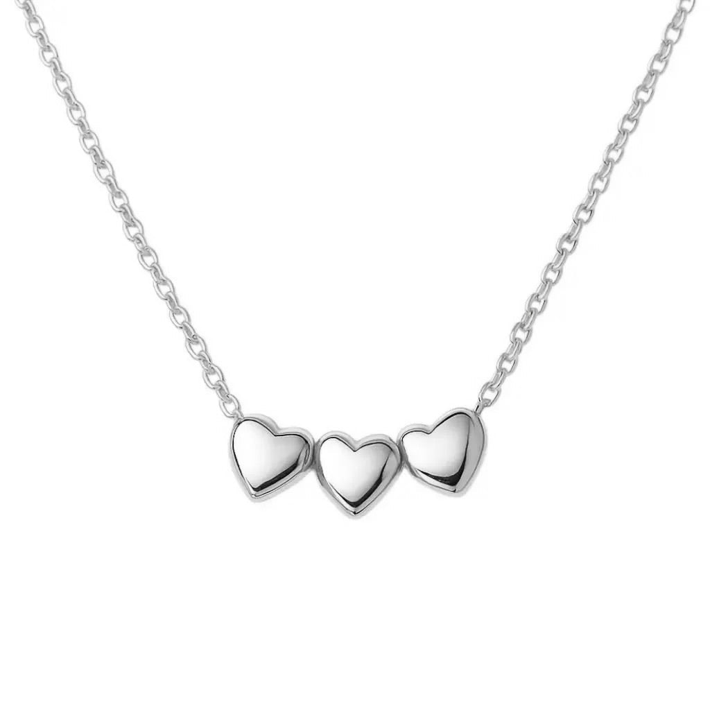 Triple Bubble Heart | Gold Plated Necklace - Bara Boheme