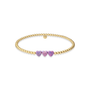 Triple Heart Opal Beaded Bracelet - Bara Boheme