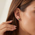 Triple Solitaire | Sapphire Stud Earrings - Bara Boheme