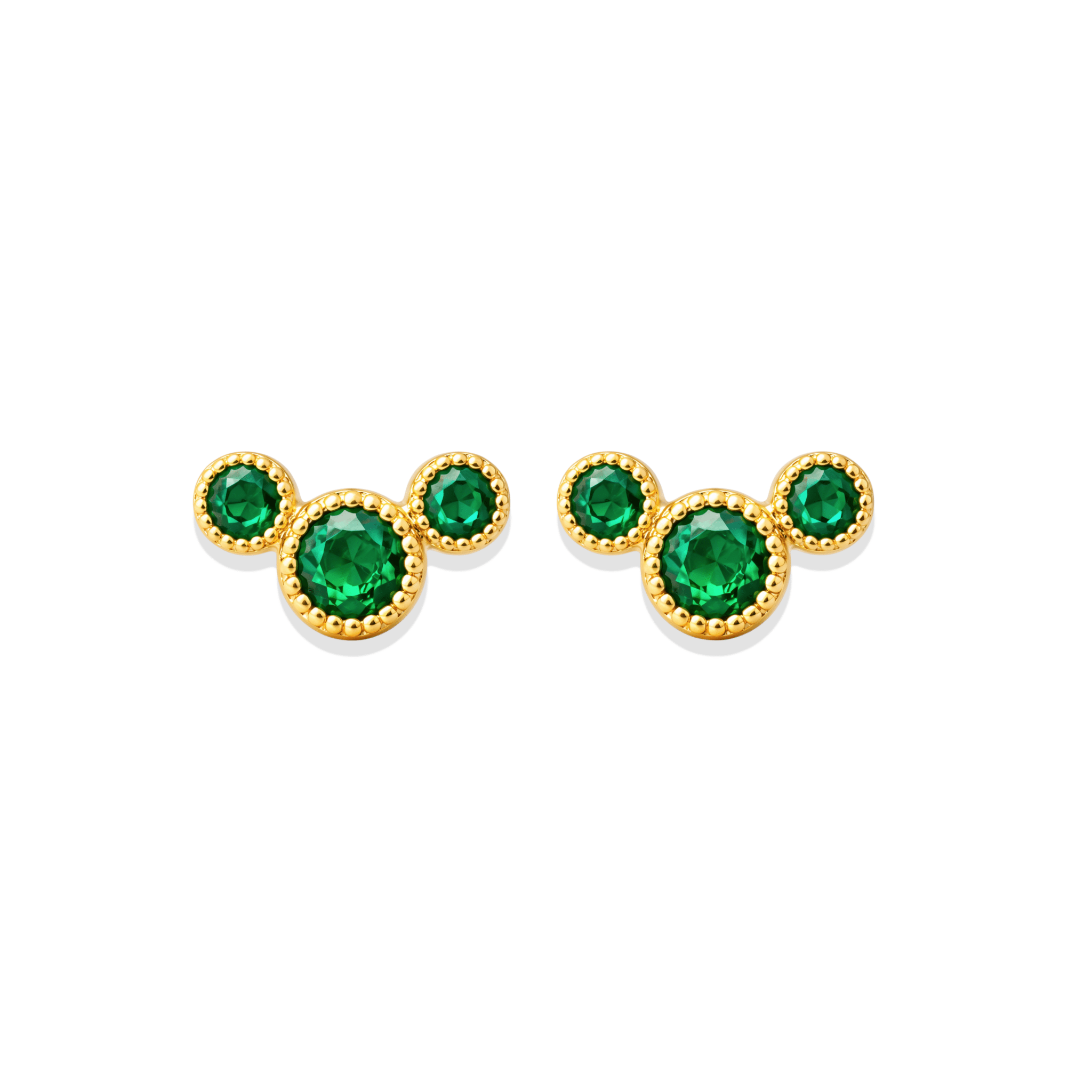 Triple Solitaire | Sapphire Stud Earrings - Bara Boheme