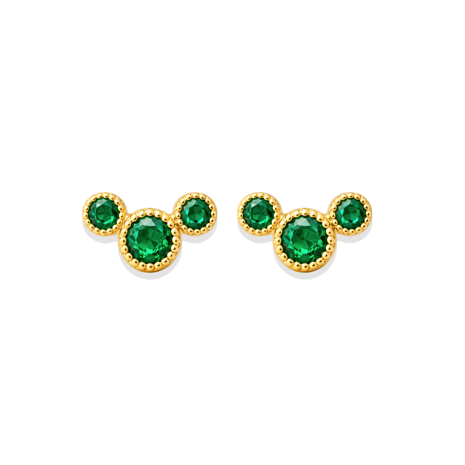 Triple Solitaire | Sapphire Stud Earrings - Bara Boheme