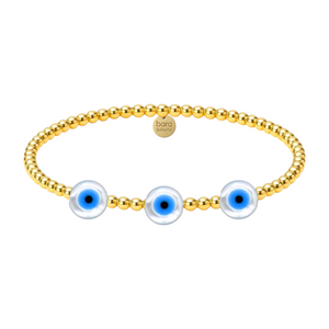 Triple Evil Eye | Medium Opal Bracelet